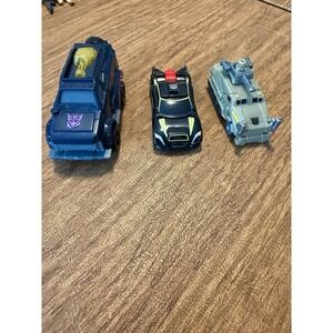 Lot of 3 Transformers Vehicles Autobot Decepticon Car Truck Tank Hasbro‎